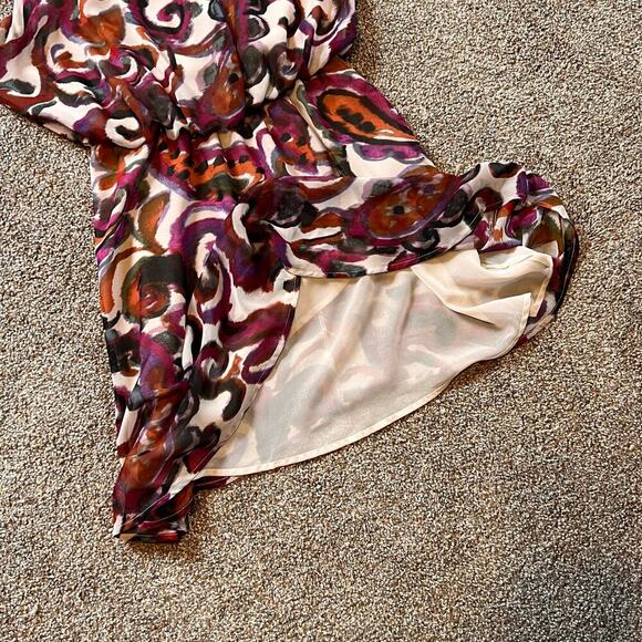 Patterson J. Kincaid Blouson Mini Shift Dress.  Scoop Neck and Back.  Size Large - Picture 7 of 8